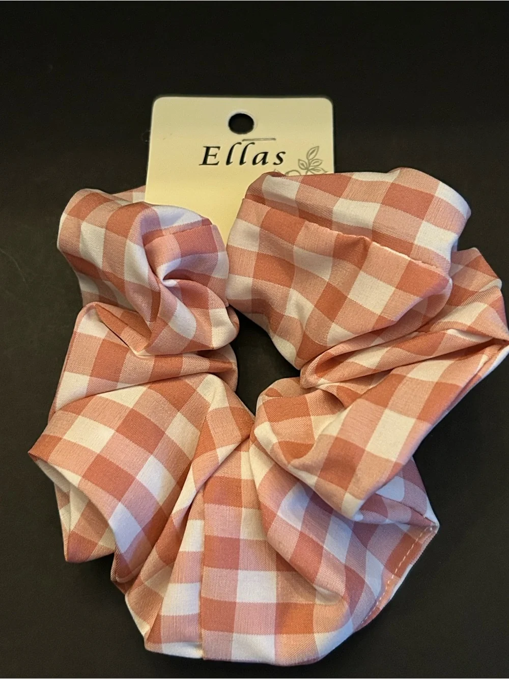 Ellas Women’s Large Gingham Scrunchie Set of Six Blue & Multi Color Options NWT